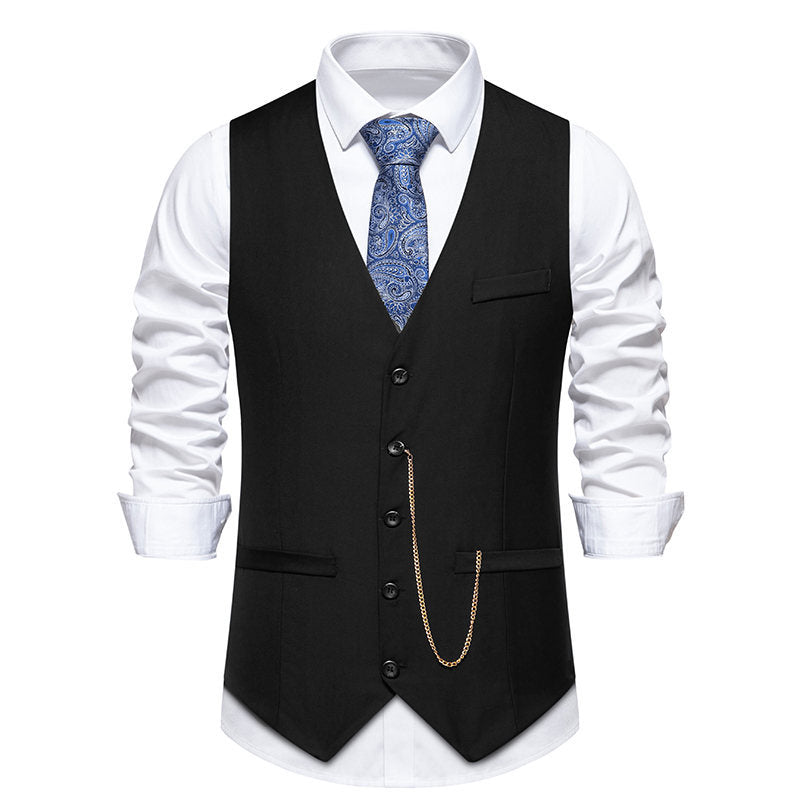 Men's V-Neck Wedding Suit Vest - view 2