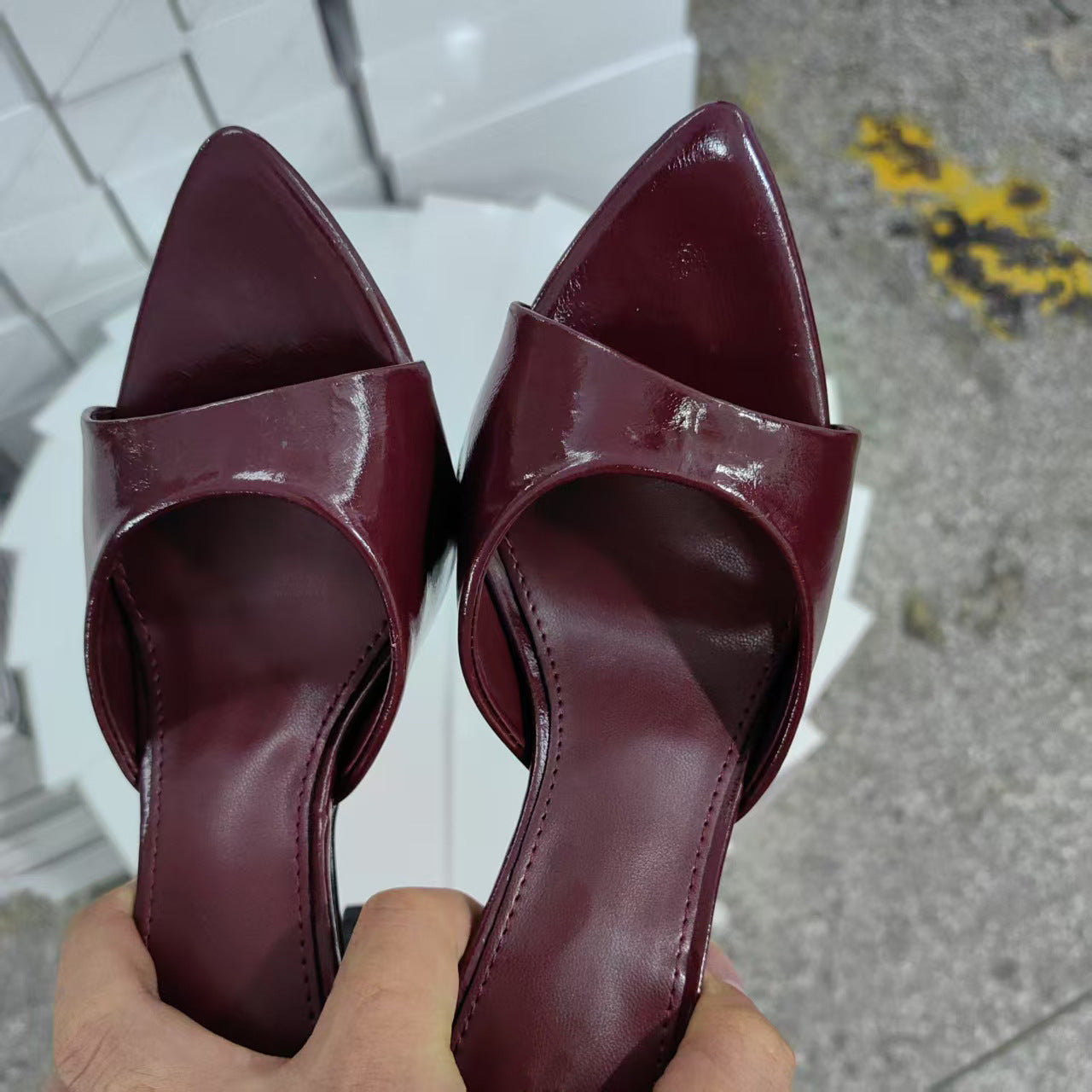 Patent Leather Pump Sandals - view 5