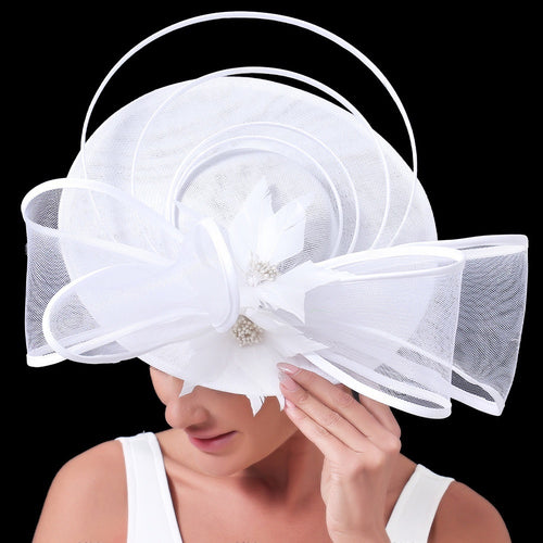 Bridal Hair Accessory Feathered Fascinator For Wedding Banquets Parties - view 1