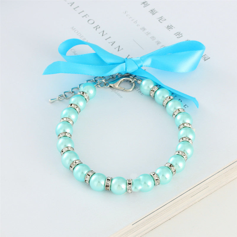 Pet Wedding Pearl Collar - view 2