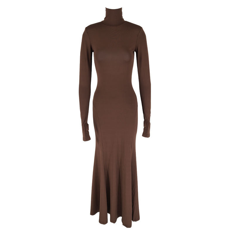 Long Sleeve Open-Back Evening Dress - view 2