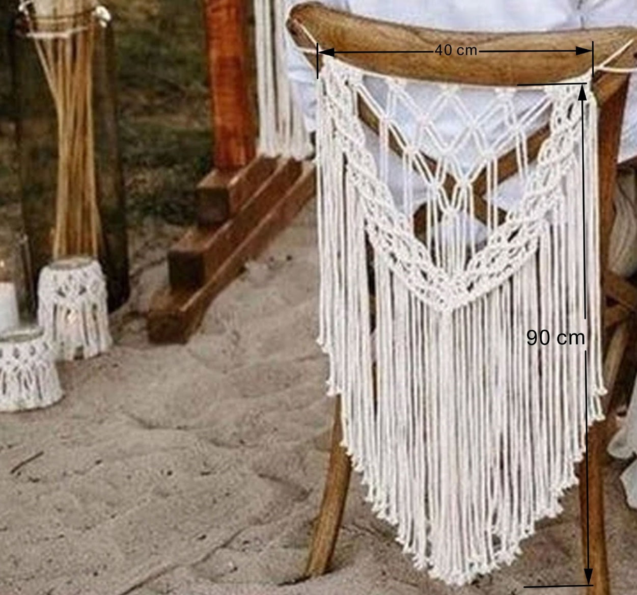 Woven Wedding Chair Decoration - view 2