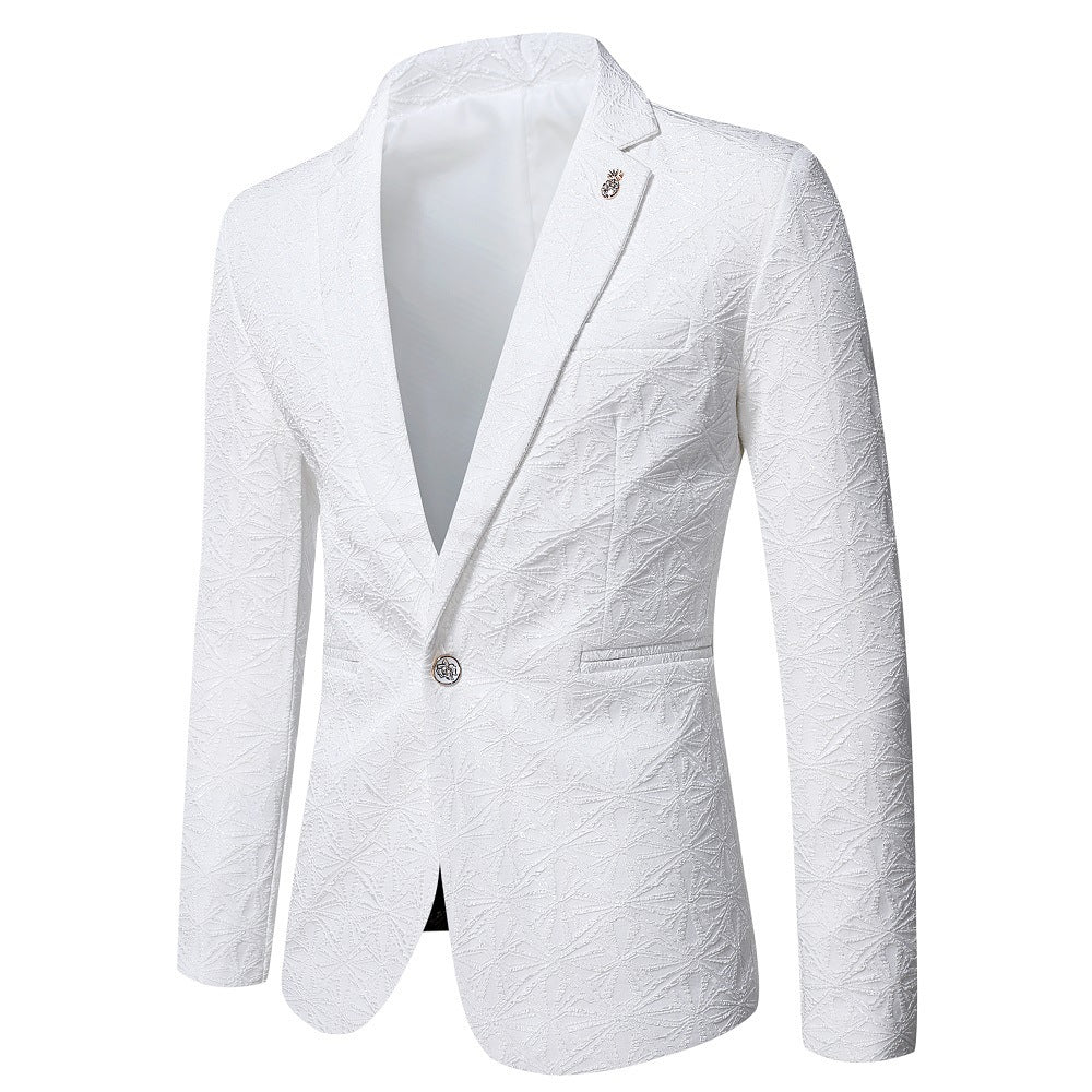 Men's Korean-style Slim-fit Jacquard Jacket - view 2