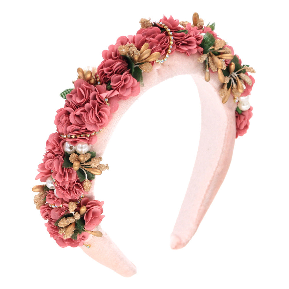 Pearl Floral Bridal Headband - view 5