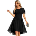 Short Sleeve Elegant Evening Dress - view 1