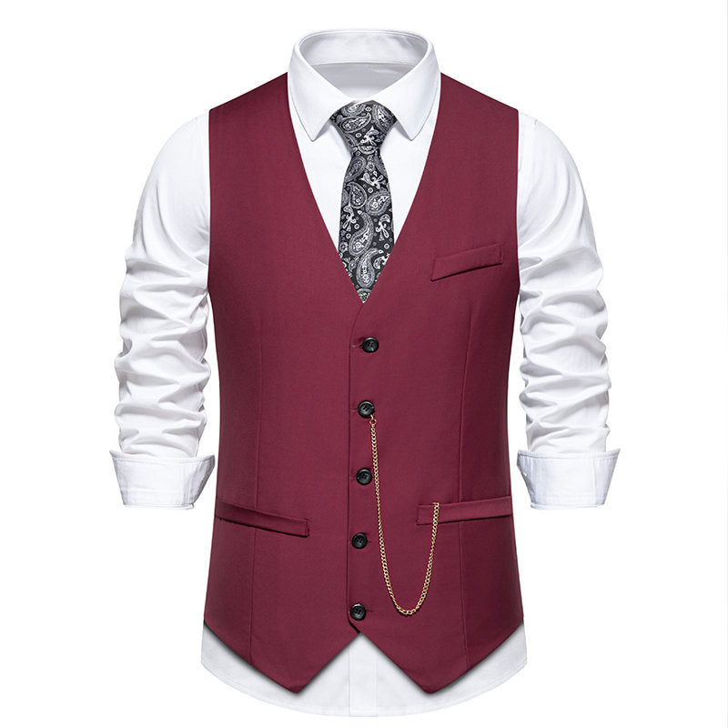 Men's V-Neck Wedding Suit Vest - view 3