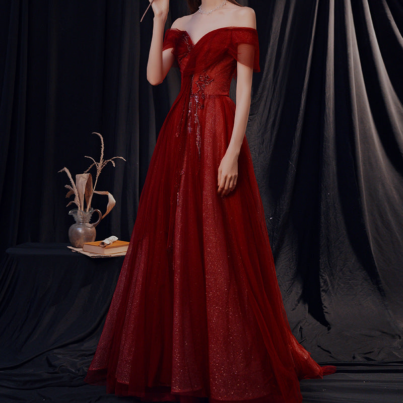 Fairy One-Shoulder Mesh A-Line Bridesmaid Dress - view 2