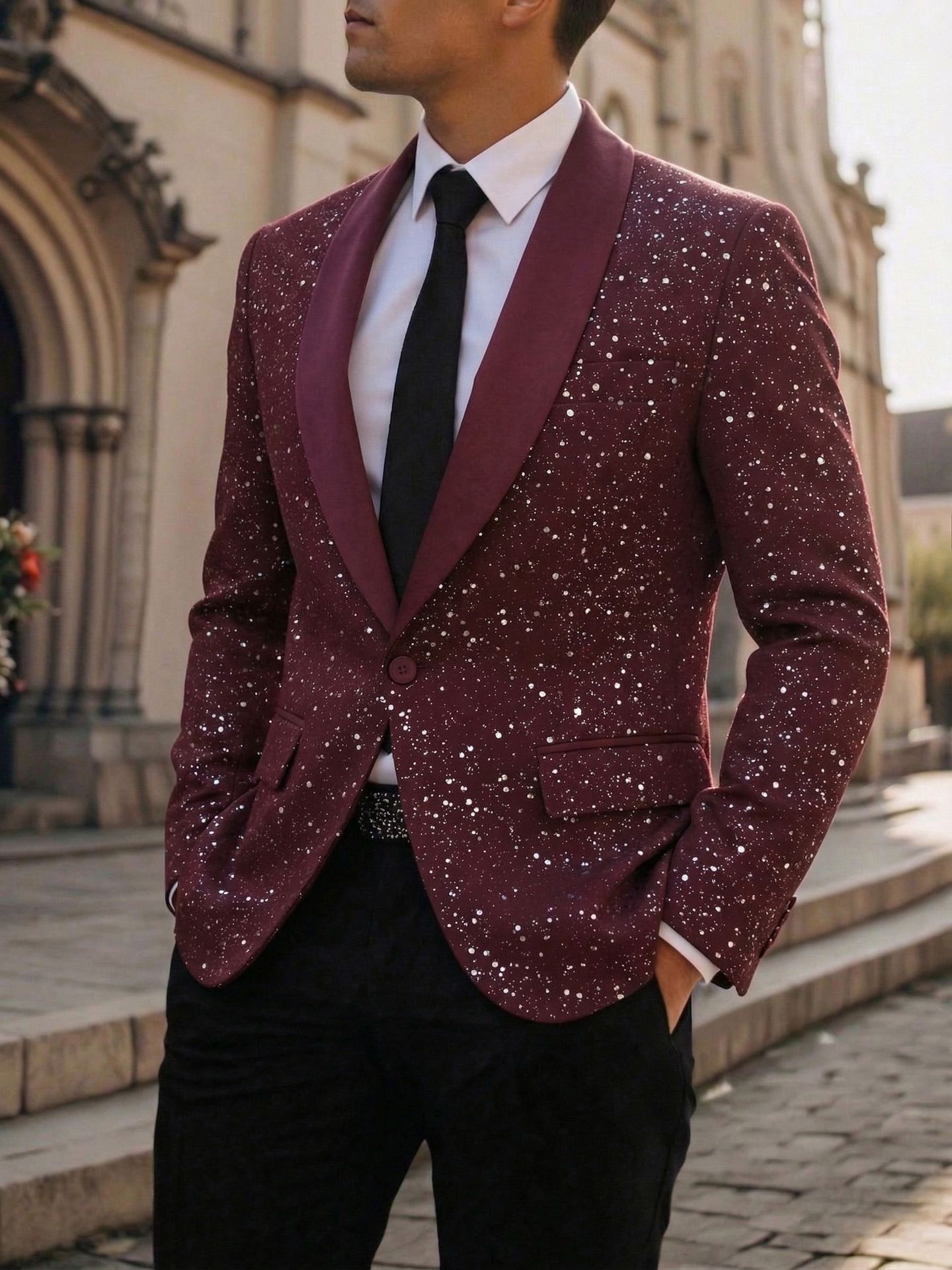 Men's Shiny Party Suit Jacket - view 3