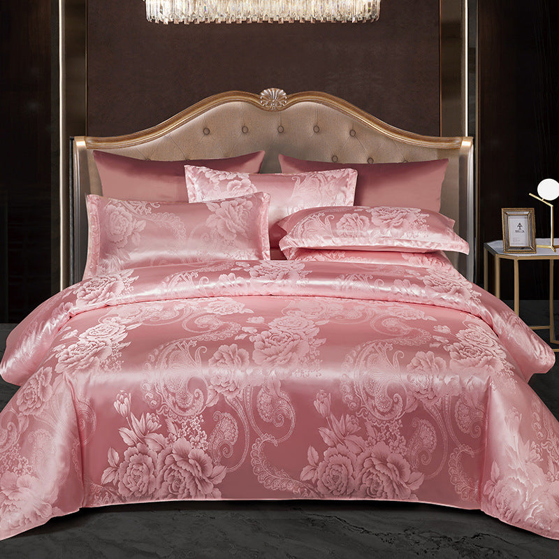 Satin Jacquard Wedding Bedding Set - view 9
