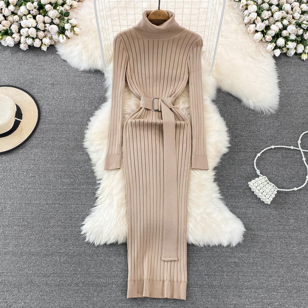 Knit Belted Sweater Dress - view 6