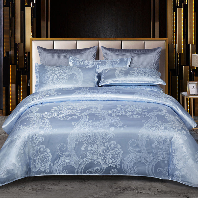 Satin Jacquard Wedding Bedding Set - view 1