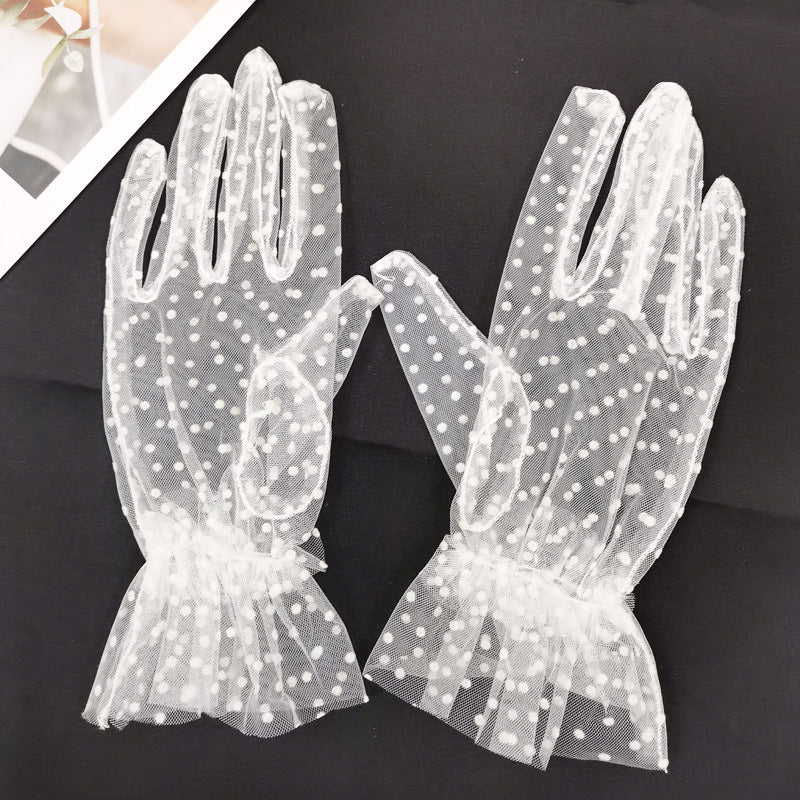 Mesh Bridal Gloves - view 1