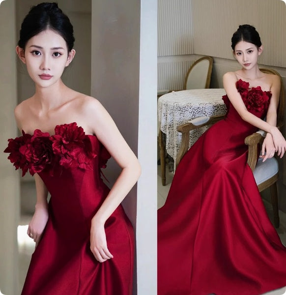 Red Toast Evening Dress