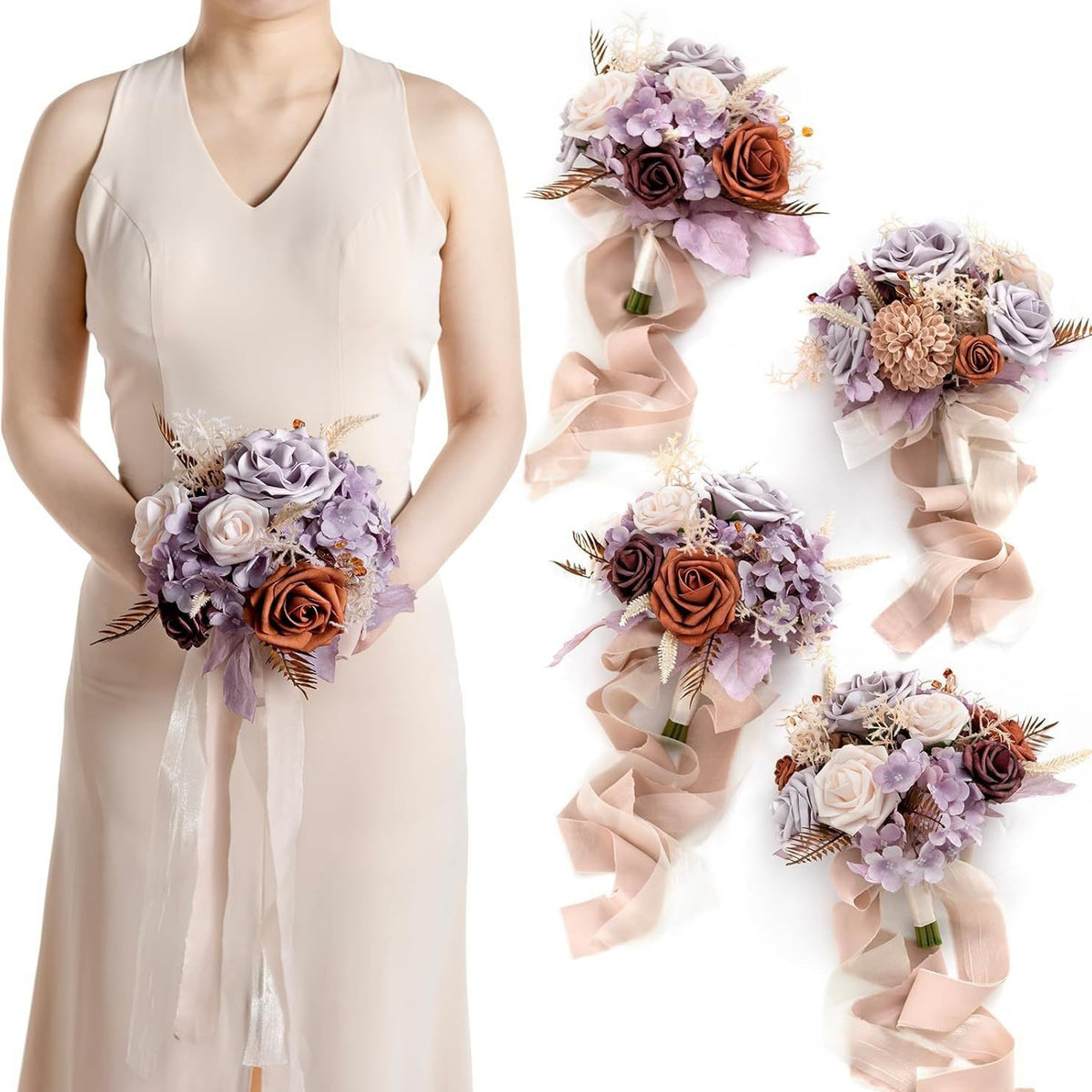 Peony Rose Artificial Wedding Bouquet - view 6