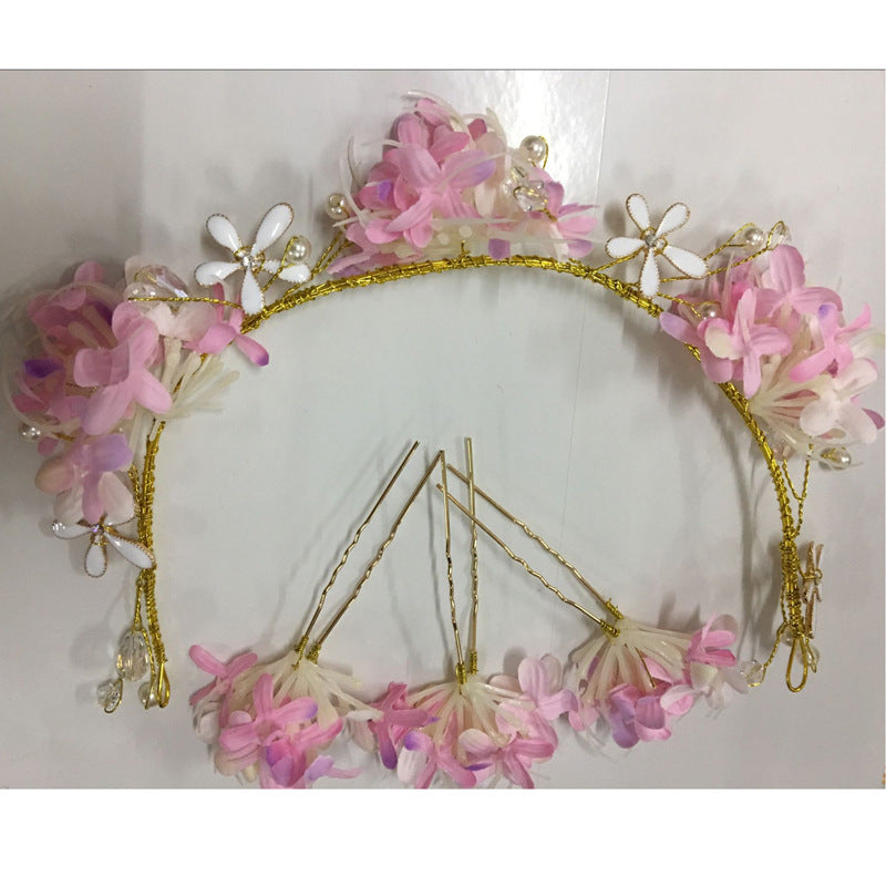 Handmade Floral Wreath Headpiece - view 2