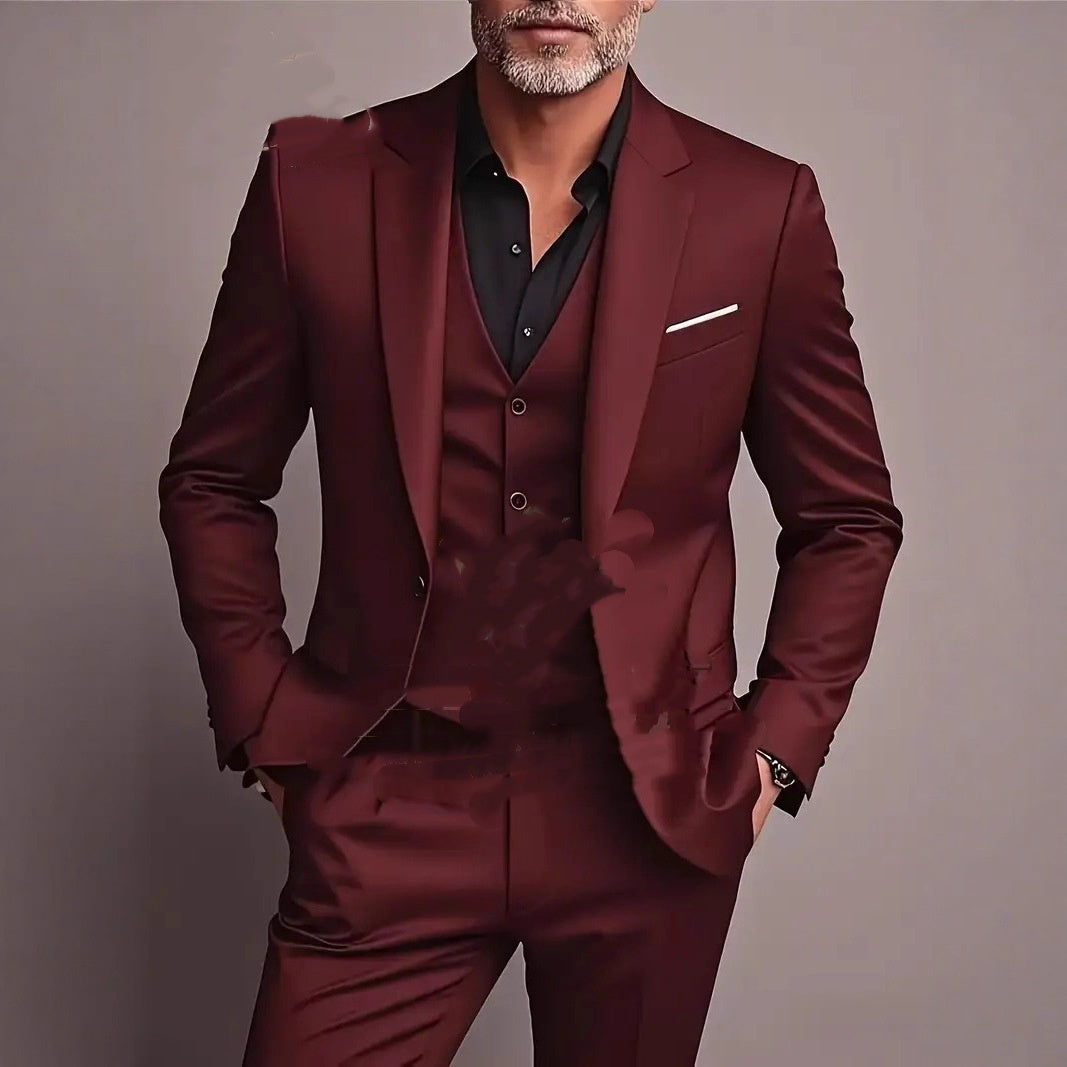 Men's Slim-Fit Three-Piece Suit - view 3