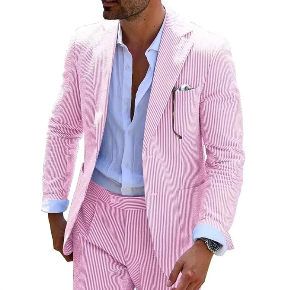 Men's Seersucker Two-piece Suit - view 8