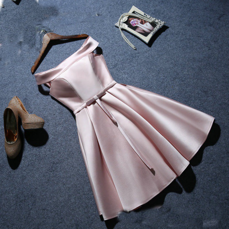 Short Sleeve Ball Gown Bridesmaid Dress - view 2