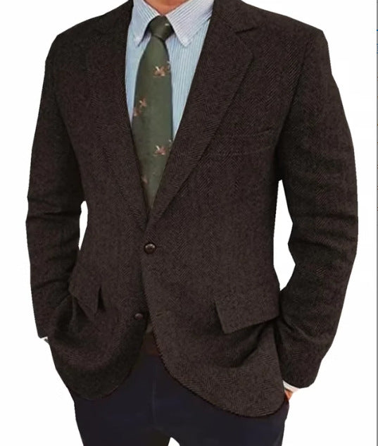 Men's Herringbone Suit Jacket - view 3