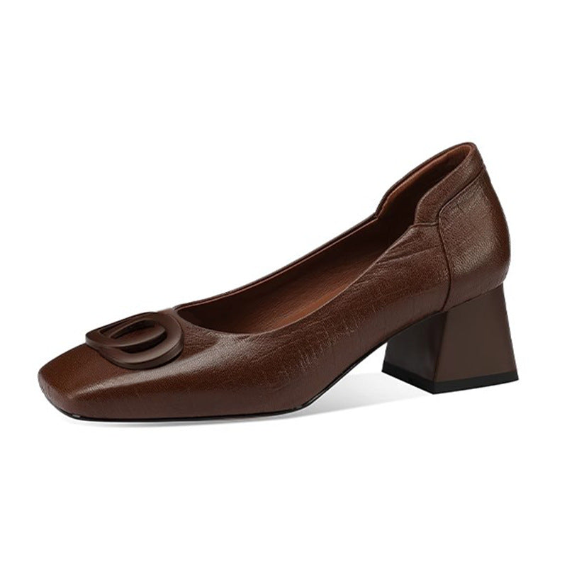Leather Mary Jane Heels - view 2
