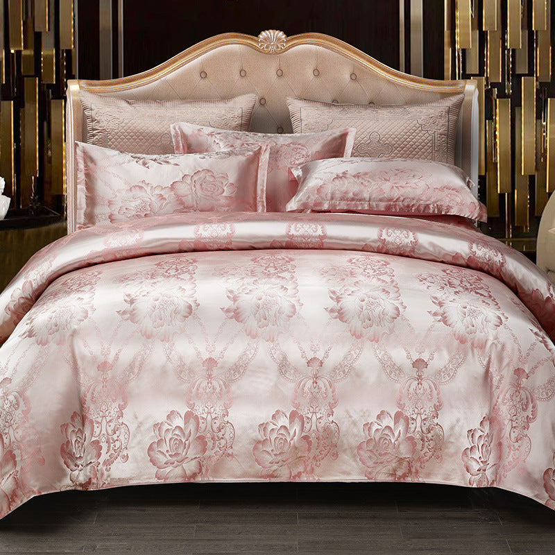 Satin Jacquard Wedding Bedding Set - view 2