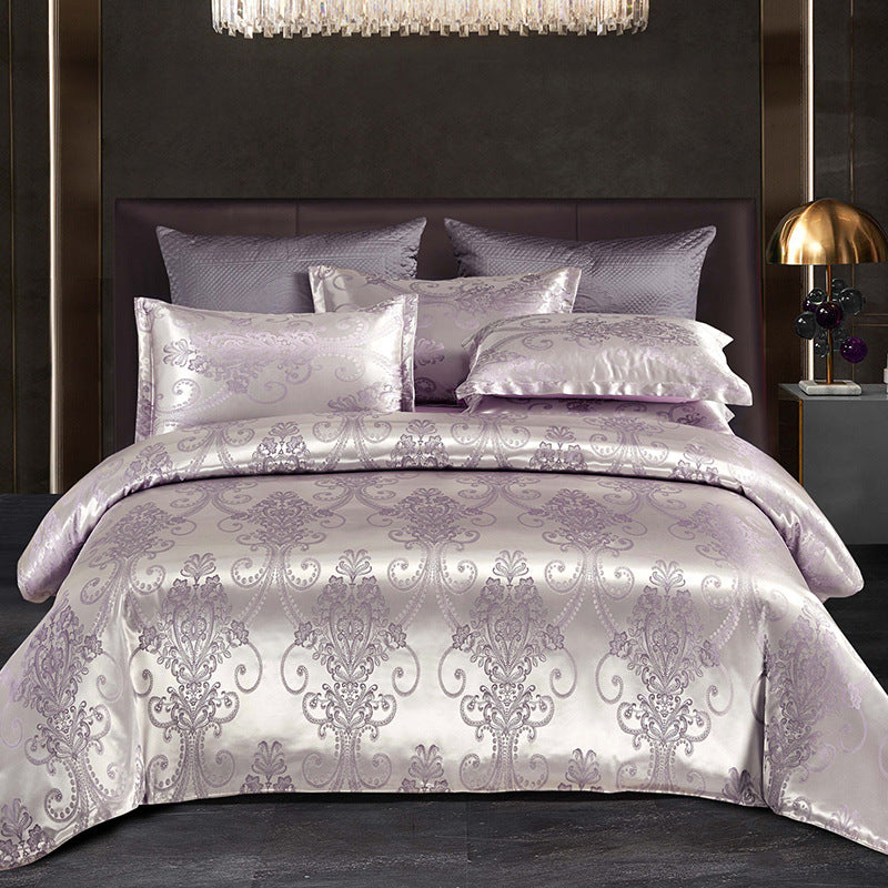 Satin Jacquard Wedding Bedding Set - view 5