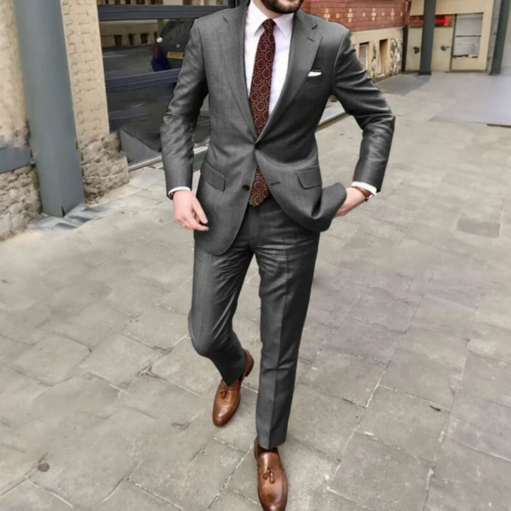 Men's Two-Button Business Suit - view 8