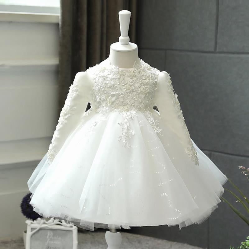 Long Sleeve Flower Girl Dress - view 1