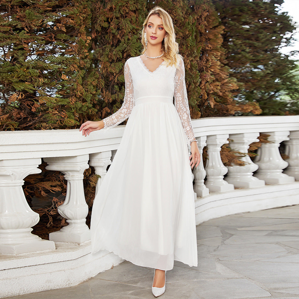 Lace Chiffon Wedding Dress