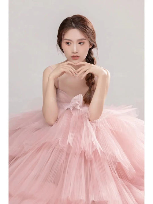 Blush Tulle Ball Gown