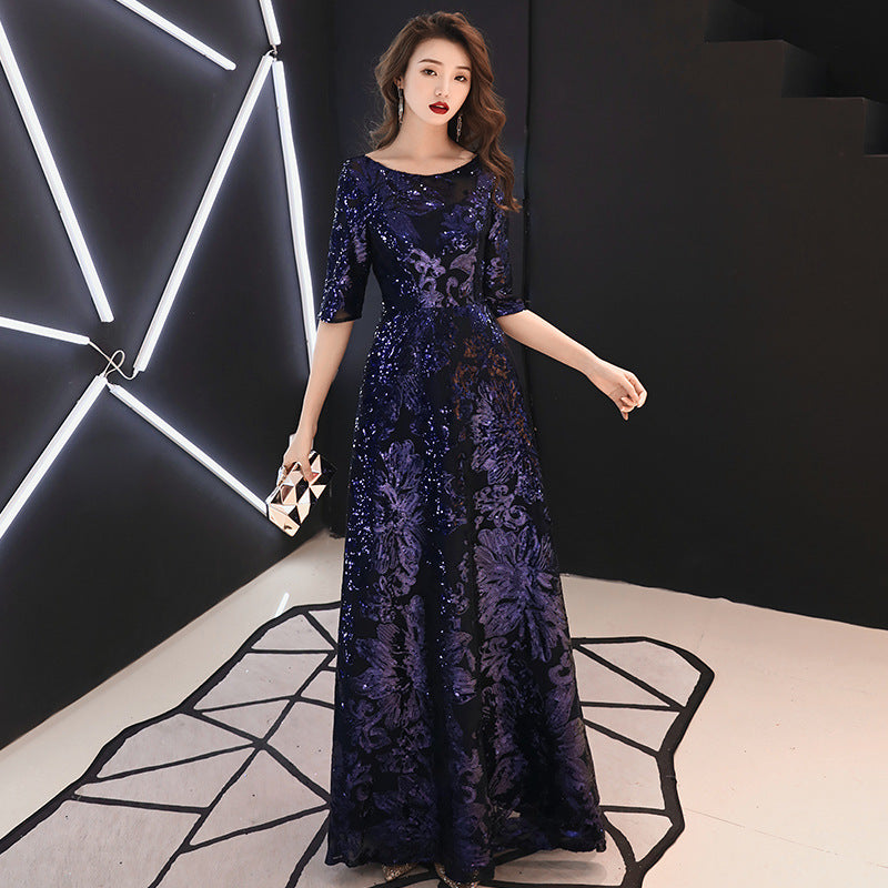 Mid Sleeve Evening Dress - view 3