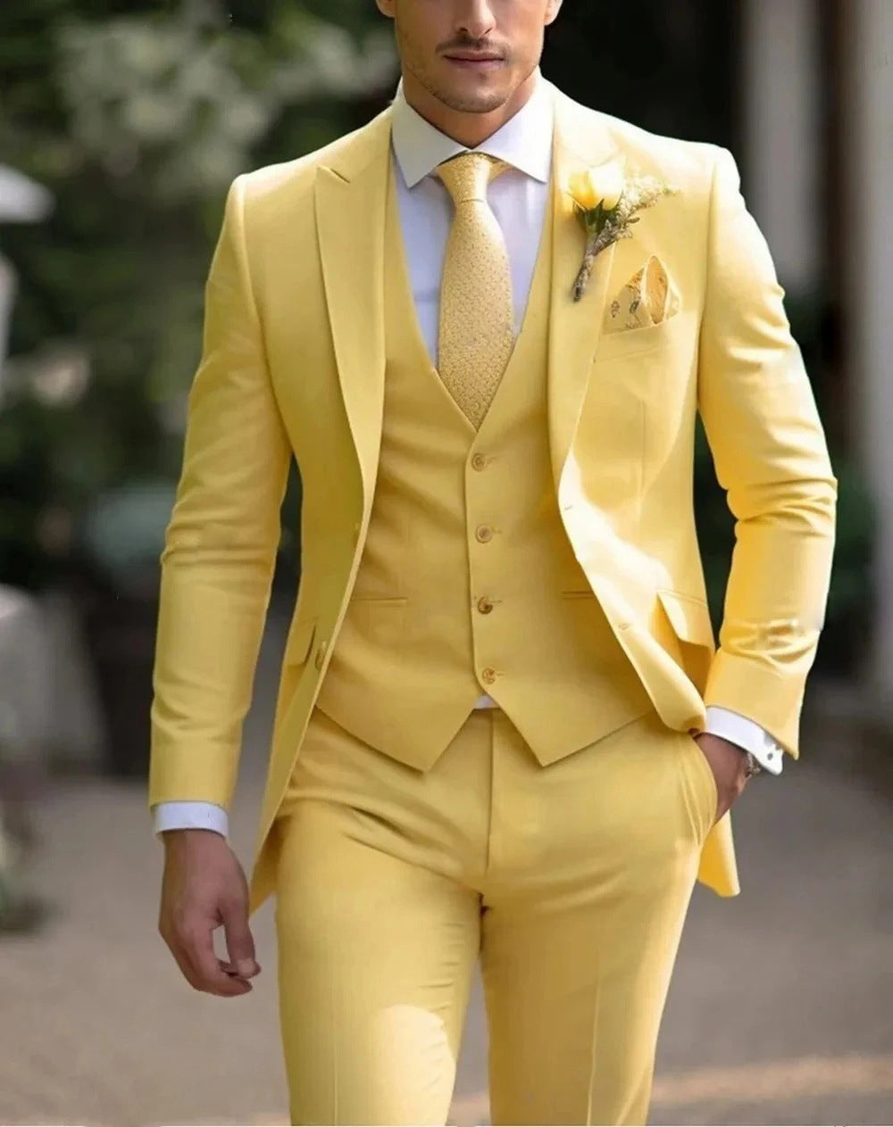 Men's Slim-Fit Luxury Suit - view 5