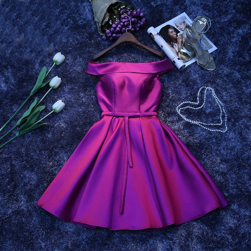 Short Sleeve Ball Gown Bridesmaid Dress - view 4
