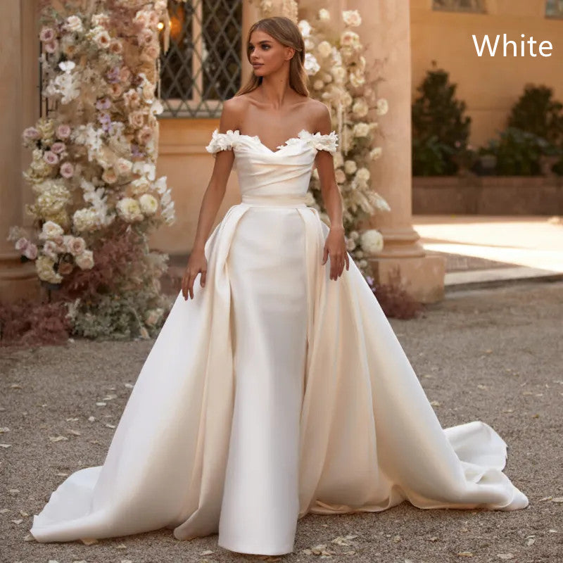 Removable Trailing Wedding Dress - view 1
