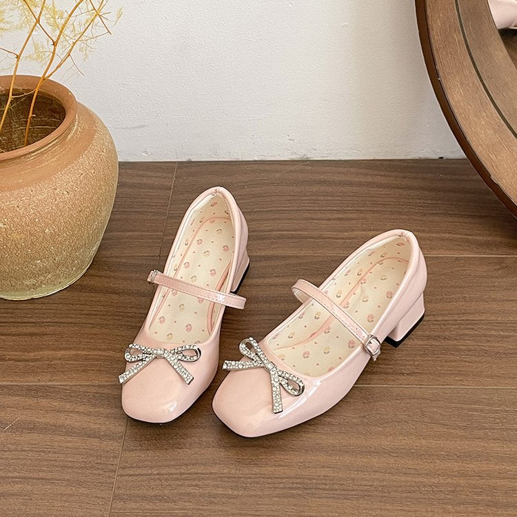 French Bow Square-toe Mary Jane Shoes - view 2