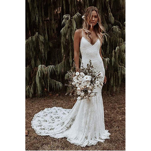 Backless Mermaid Wedding Dress
