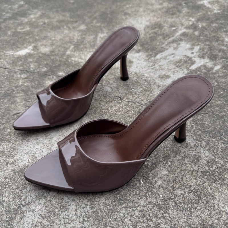 Patent Leather Pump Sandals - view 4