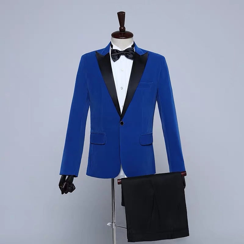 Men's Velvet Stage Performance Suit Jacket - view 5