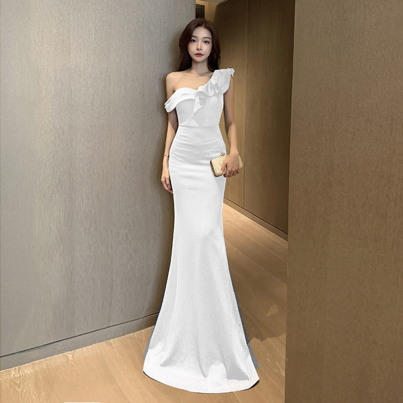 One-Shoulder Mermaid Gown - view 3