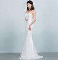 Lace Sequin Fishtail Wedding Dress - view 1