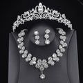 Bridal Tiara Necklace and Earrings Set