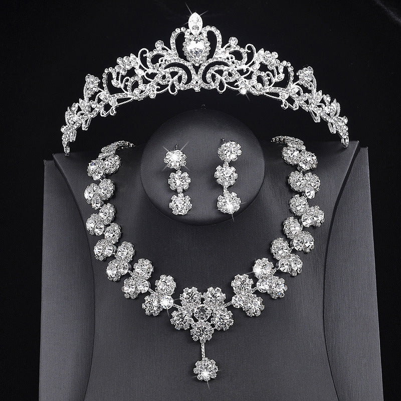 Bridal Tiara Necklace and Earrings Set
