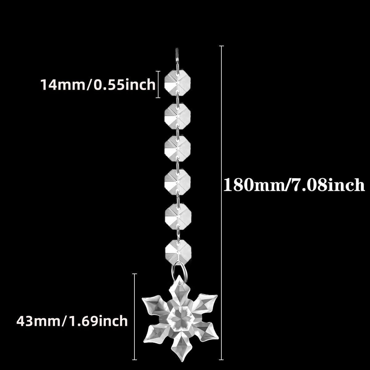 Hanging Crystal Snowflake Decoration - view 1