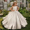 Tulle Trailing Flower Girl Dress