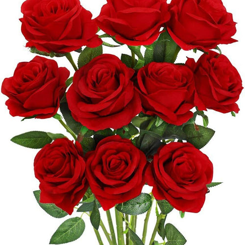 Artificial Silk Rose Stems - view 2