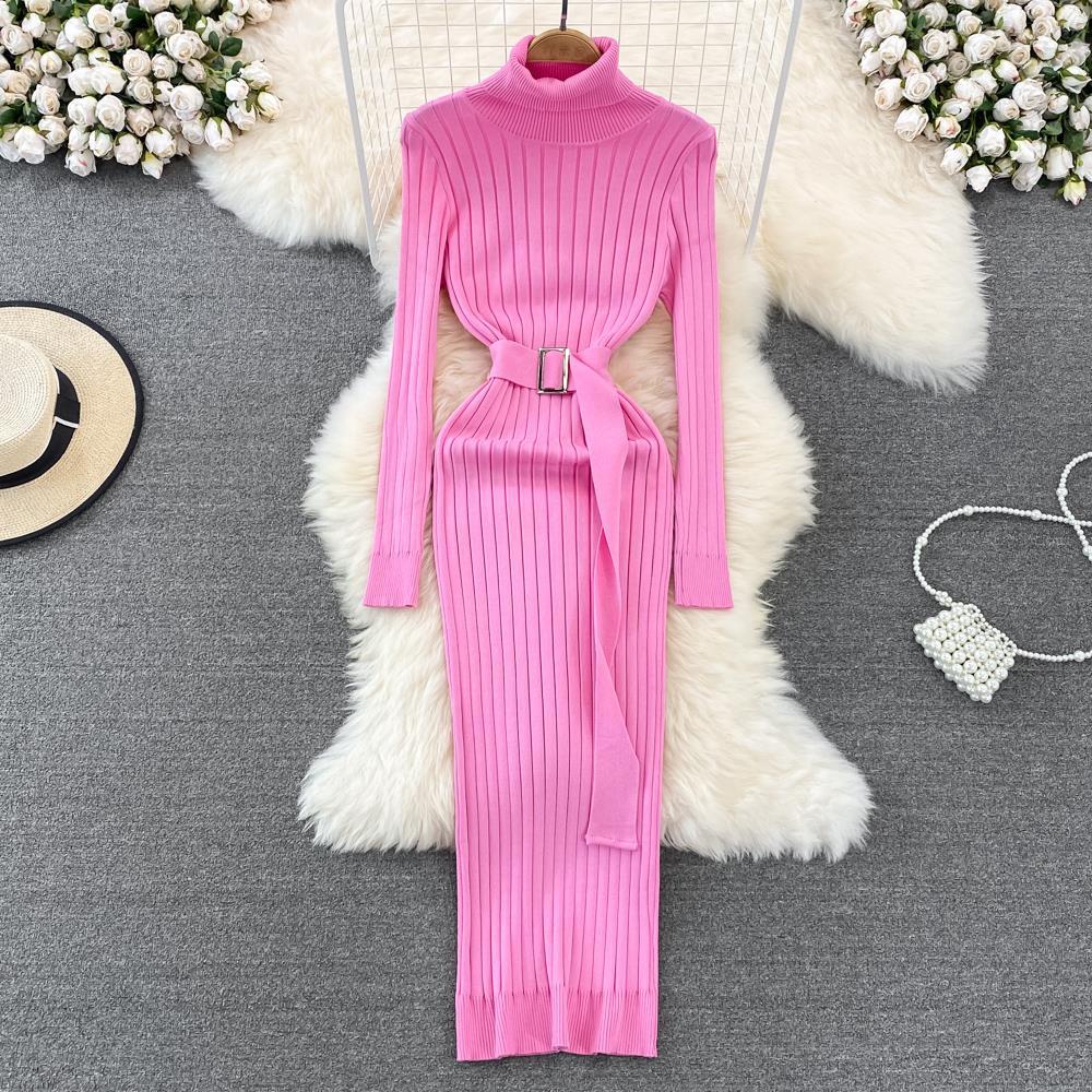 Knit Belted Sweater Dress - view 3