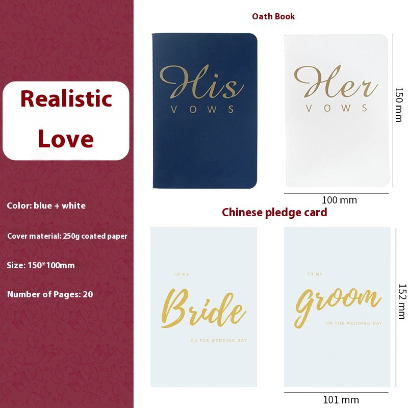 Wedding Vows Oath Card Set - view 4
