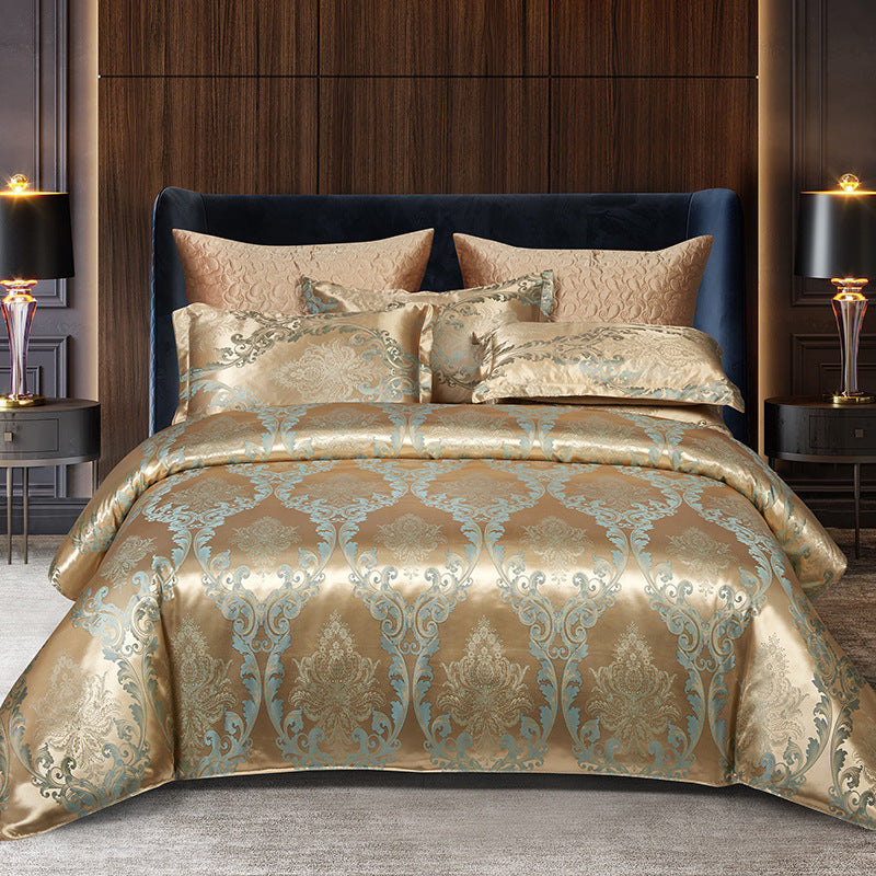 Satin Jacquard Wedding Bedding Set - view 4