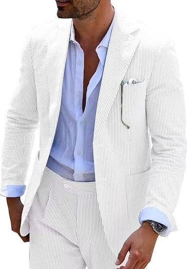 Men's Seersucker Two-piece Suit - view 5
