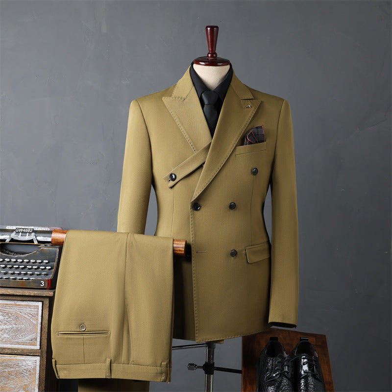 Men's Double-Breasted Suit Set - view 3